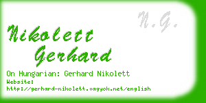 nikolett gerhard business card